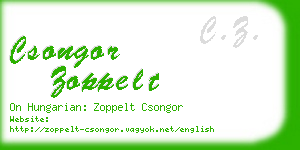 csongor zoppelt business card